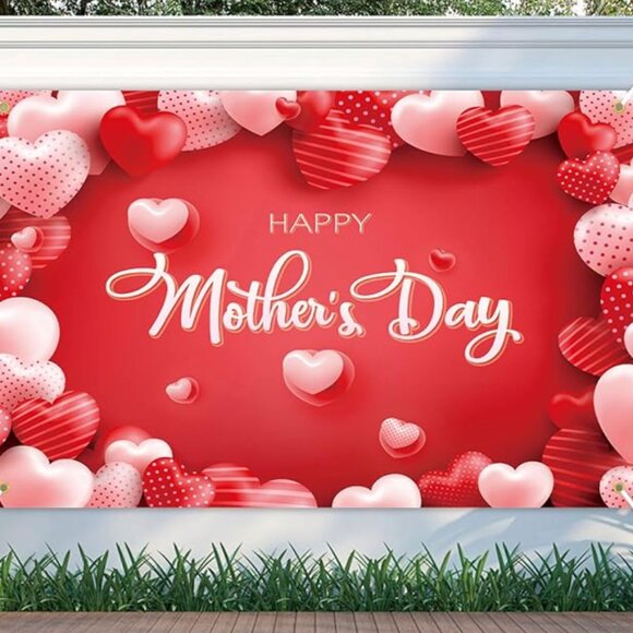 Happy Mother’s Day Banner Backdrop - Picture 1 of 4